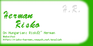 herman risko business card